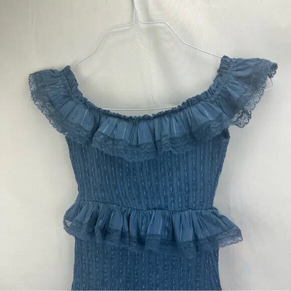 Tularosa Teri Off-The-Shoulder Ruffle Mini Dress Women’s Size XS - Picture 2 of 6